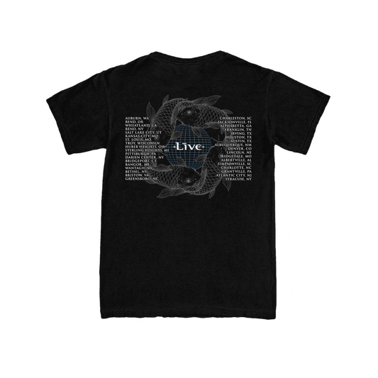 Black Koi Fish Tour Tee