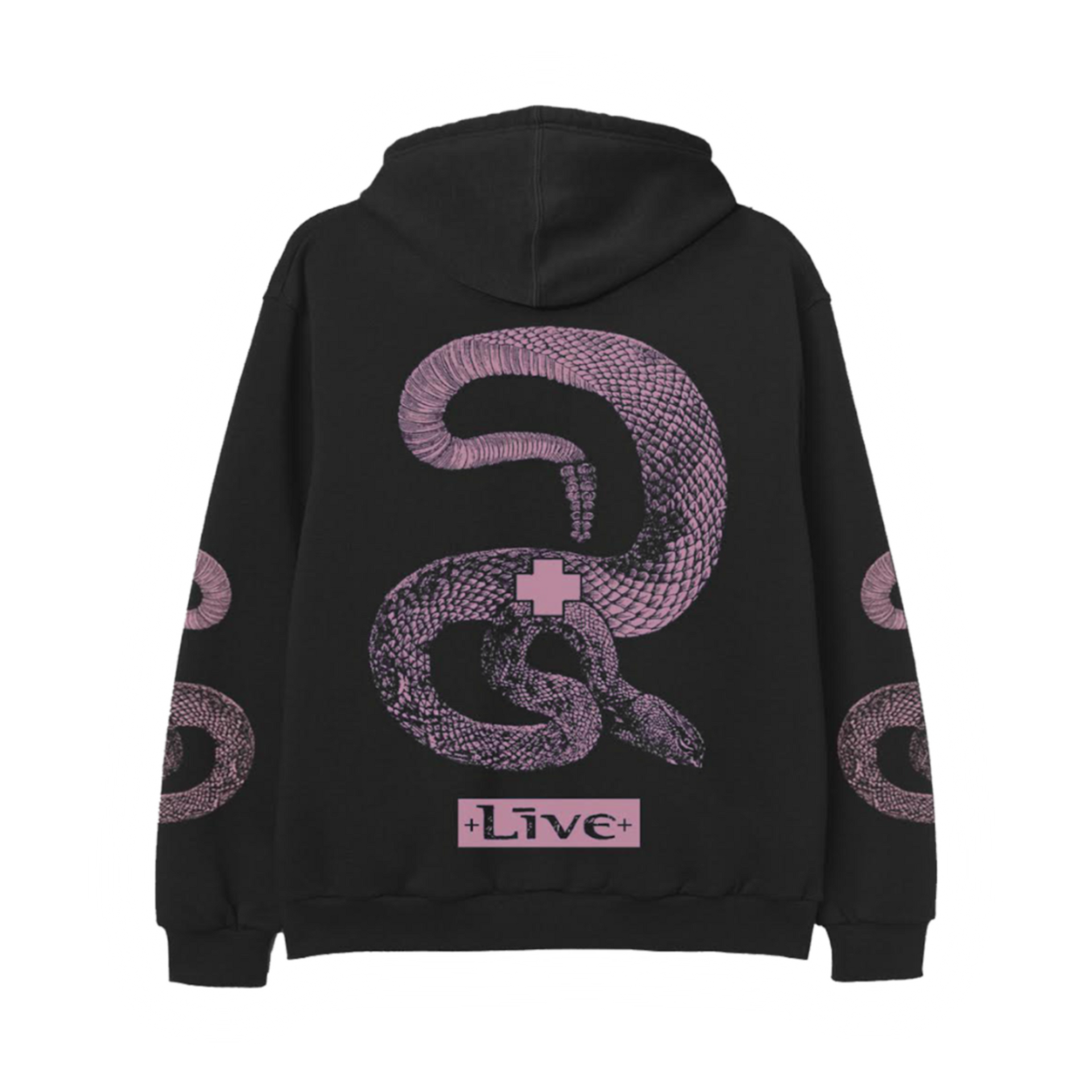 Black Snake Zip Hoodie – +LIVE+
