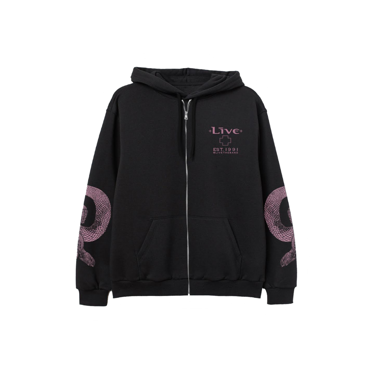 Black Snake Zip Hoodie