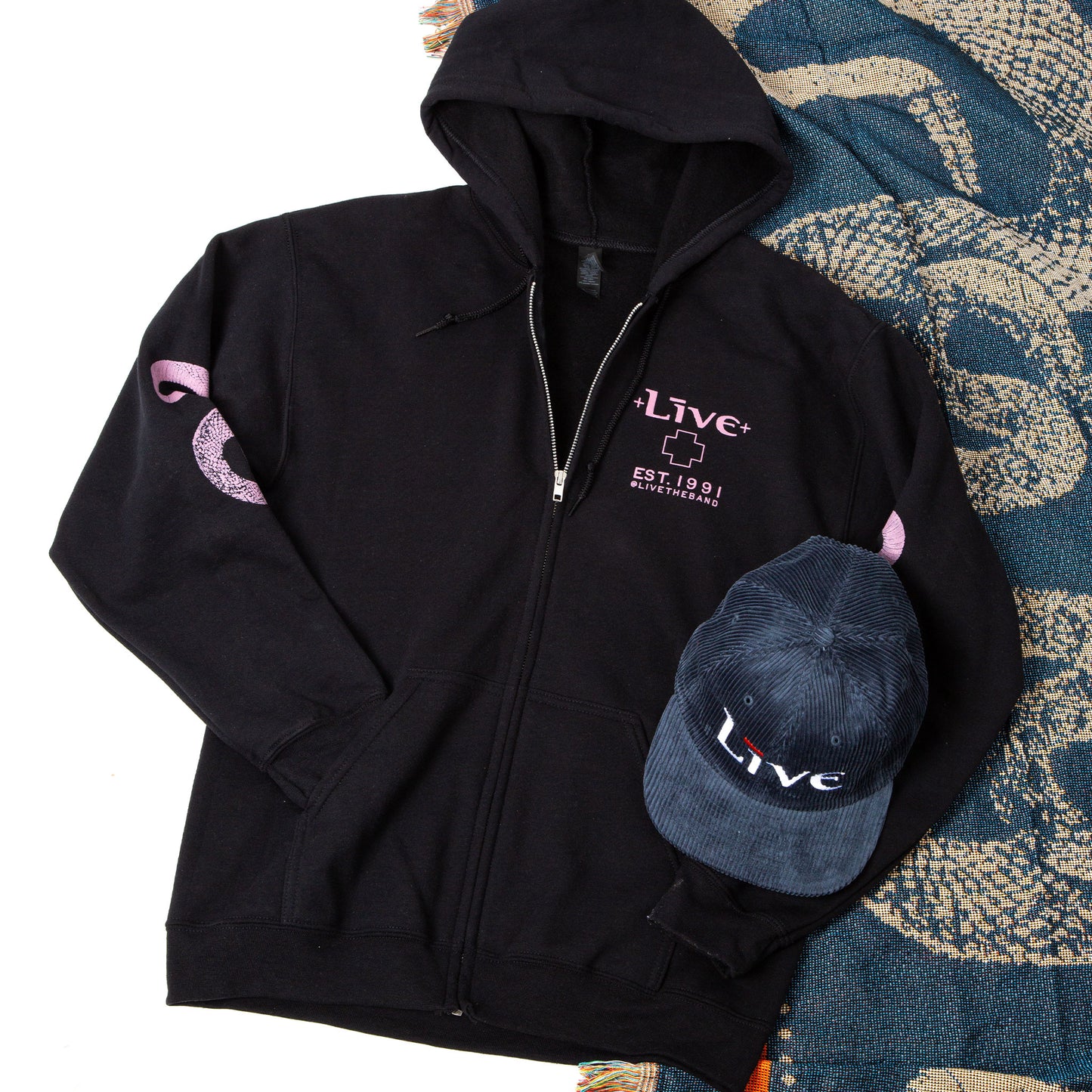 Black Snake Zip Hoodie