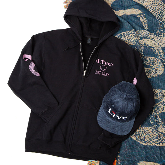 Black Snake Zip Hoodie